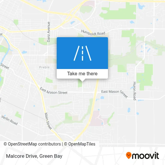 Malcore Drive map