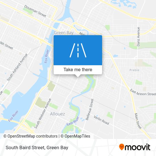 South Baird Street map