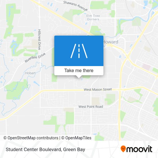 Student Center Boulevard map