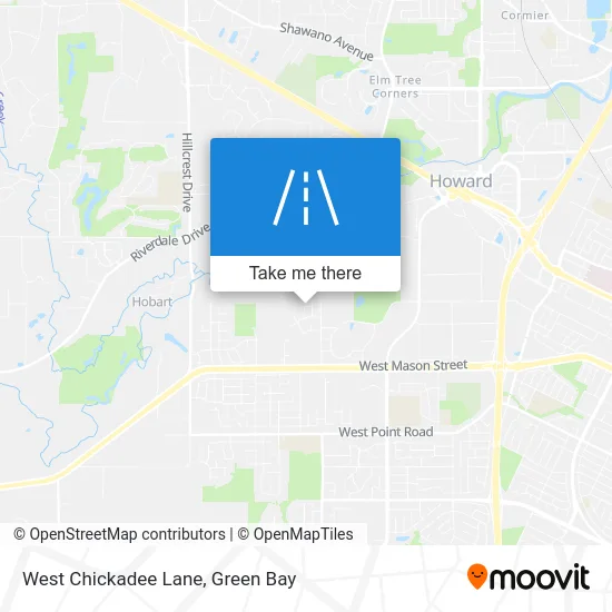 West Chickadee Lane map