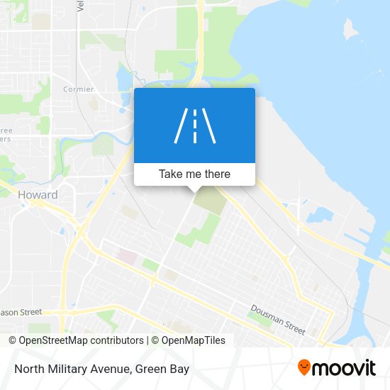 North Military Avenue map