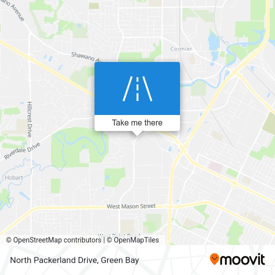 North Packerland Drive map
