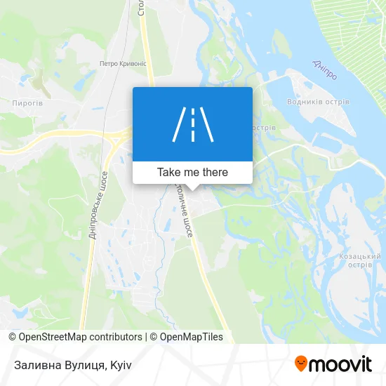 Карта Заливна Вулиця