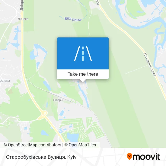 Карта Старообухівська Вулиця
