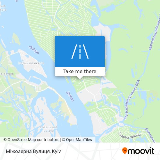 Міжозерна Вулиця map