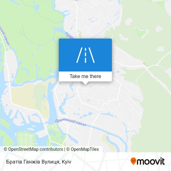 Карта Братів Ганжів Вулиця