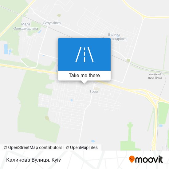 Калинова Вулиця map