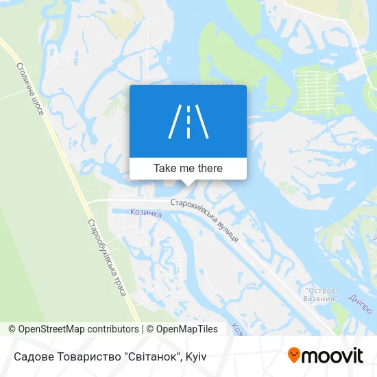 Карта Садове Товариство "Світанок"