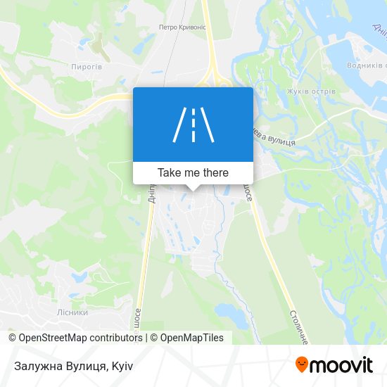 Залужна Вулиця map