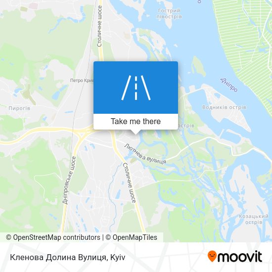 Кленова Долина Вулиця map