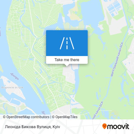 Леоніда Бикова Вулиця map
