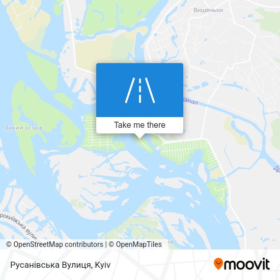 Русанівська Вулиця map