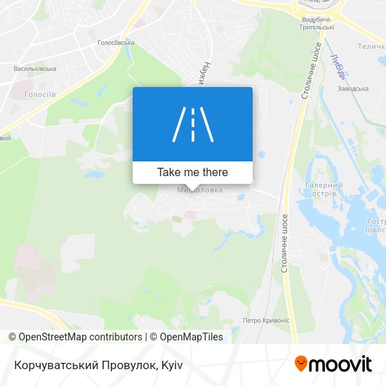 Карта Корчуватський Провулок