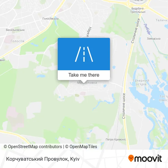 Карта Корчуватський Провулок
