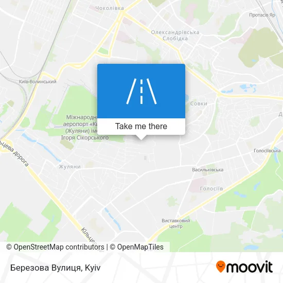 Карта Березова Вулиця