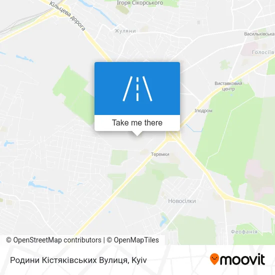 Карта Родини Кістяківських Вулиця
