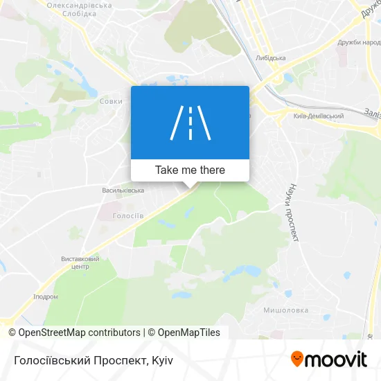 Карта Голосіївський Проспект