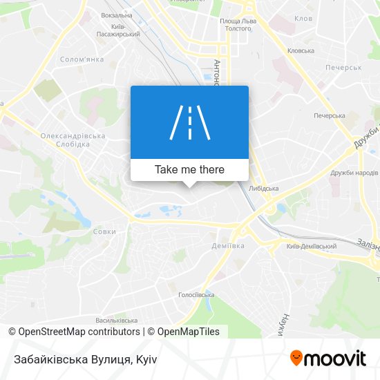 Карта Забайківська Вулиця