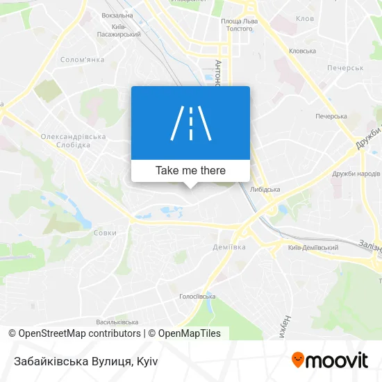 Карта Забайківська Вулиця