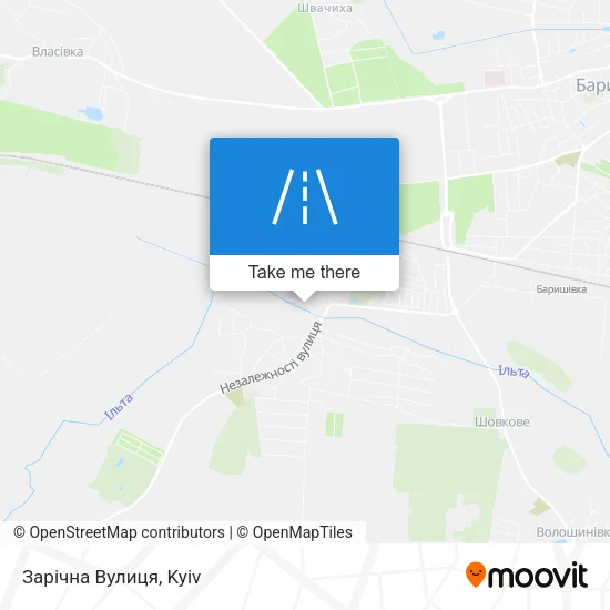 Карта Зарічна Вулиця