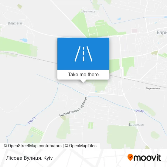 Карта Лісова Вулиця