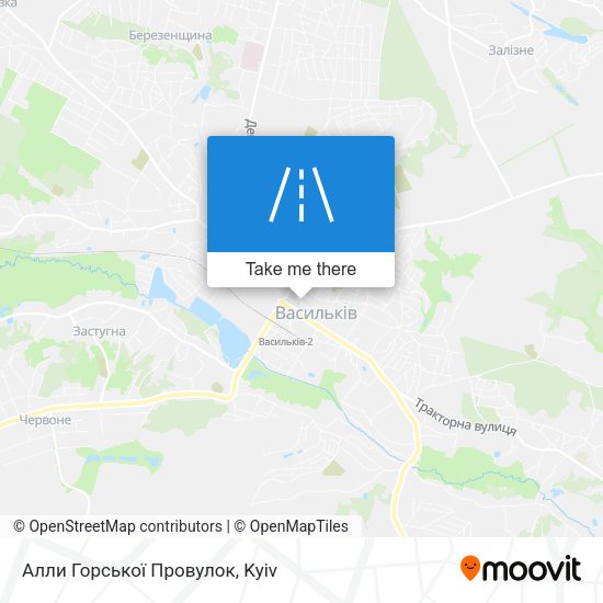 Карта Алли Горської Провулок