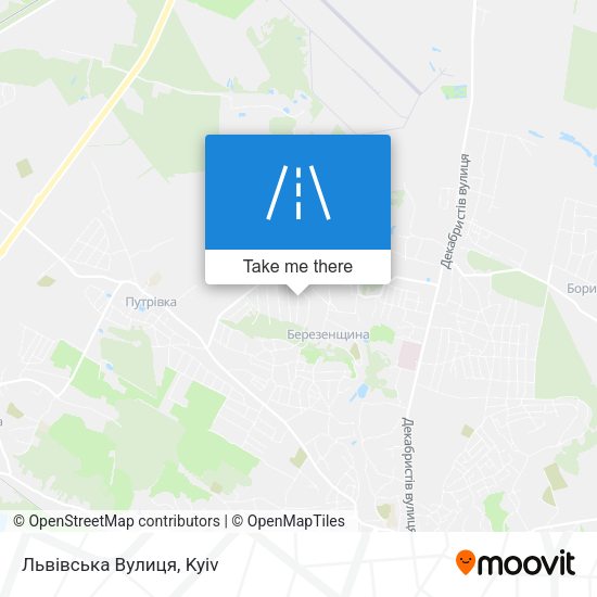 Карта Львівська Вулиця