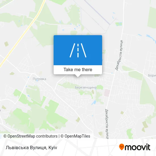 Карта Львівська Вулиця