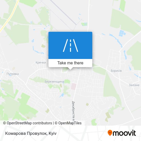 Комарова Провулок map
