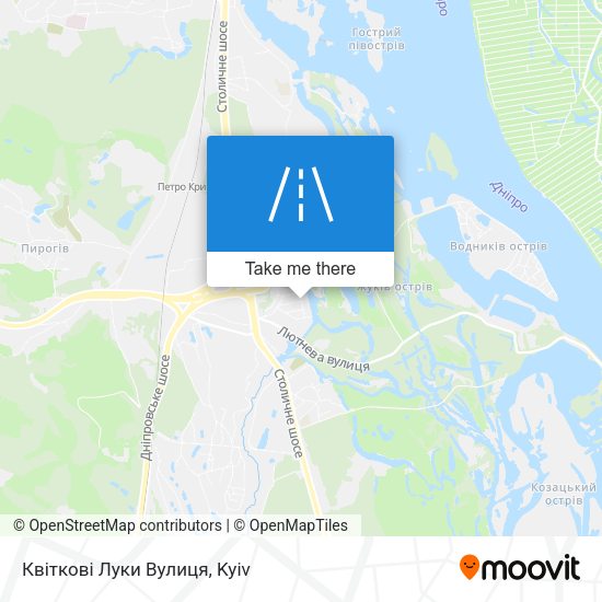 Карта Квіткові Луки Вулиця