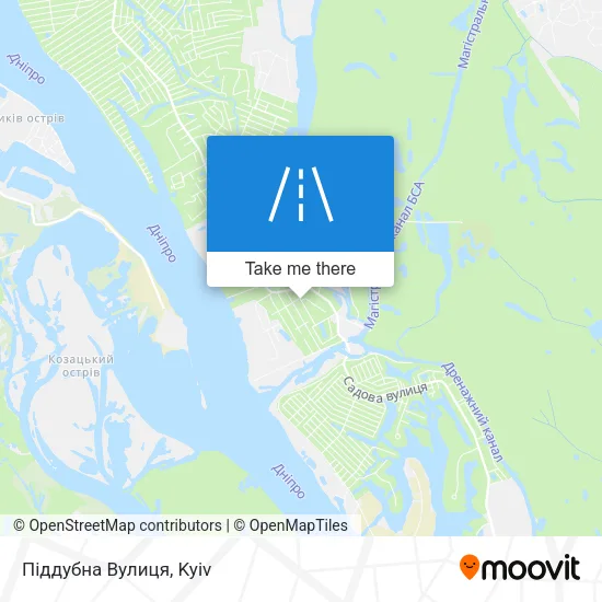 Карта Піддубна Вулиця