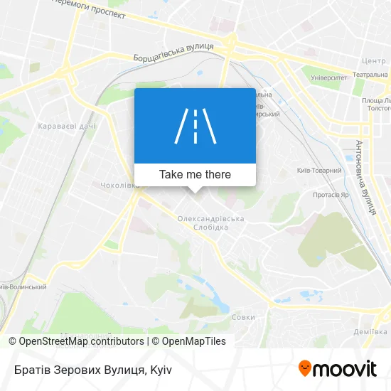Карта Братів Зерових Вулиця