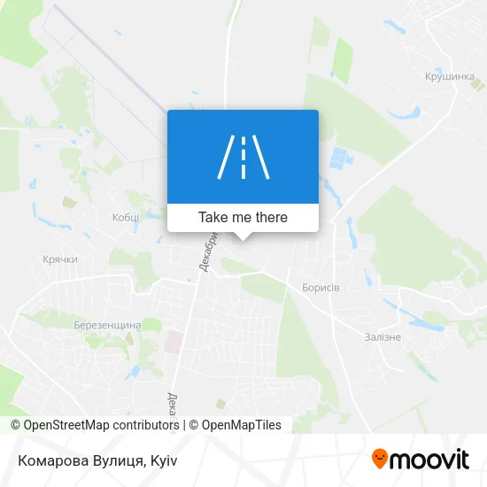 Карта Комарова Вулиця