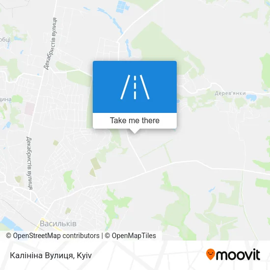 Карта Калініна Вулиця