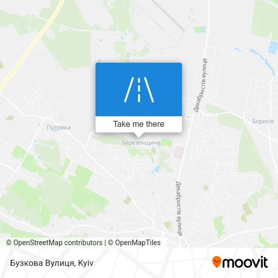 Карта Бузкова Вулиця