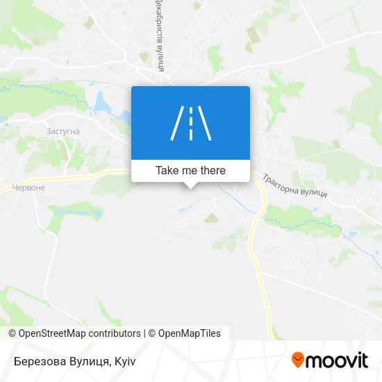 Карта Березова Вулиця