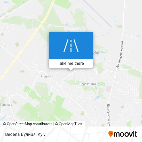 Карта Весела Вулиця