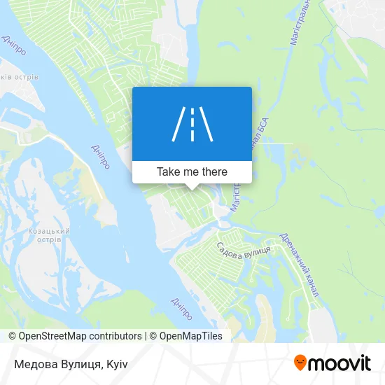 Карта Медова Вулиця