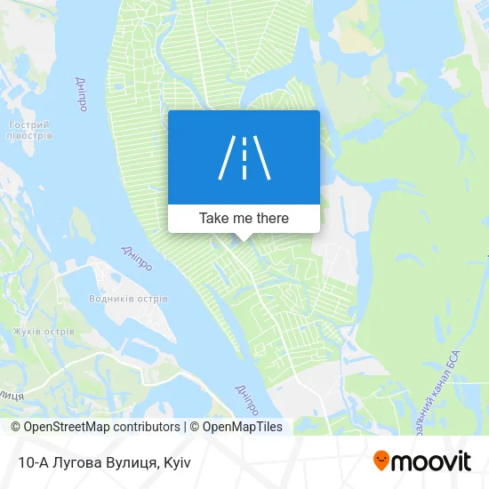 Карта 10-А Лугова Вулиця