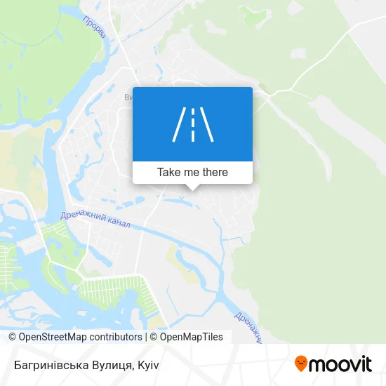 Карта Багринівська Вулиця