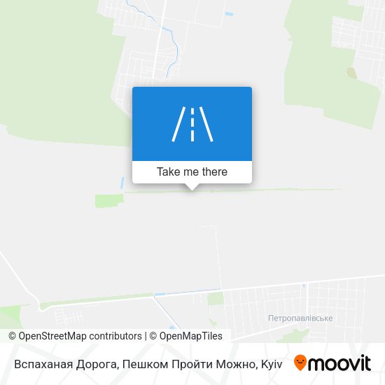 Карта Вспаханая Дорога, Пешком Пройти Можно