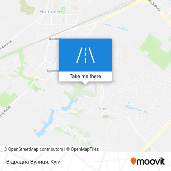 Карта Відрадна Вулиця