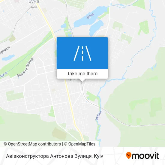 Карта Авіаконструктора Антонова Вулиця
