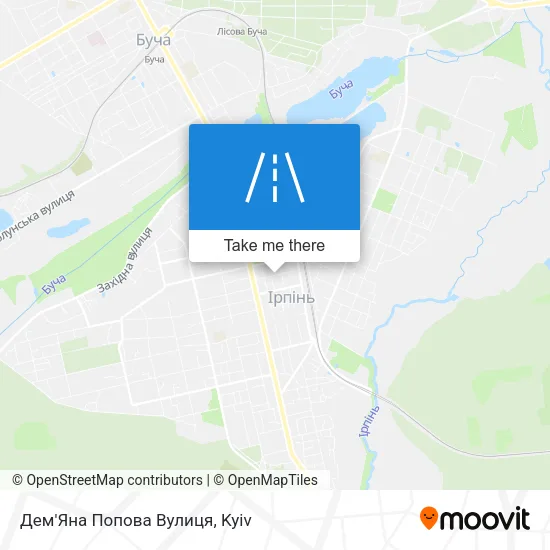 Карта Дем'Яна Попова Вулиця
