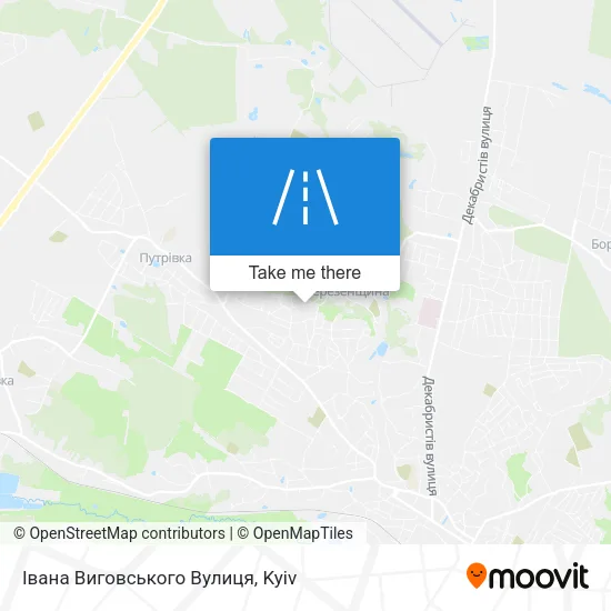 Карта Івана Виговського Вулиця