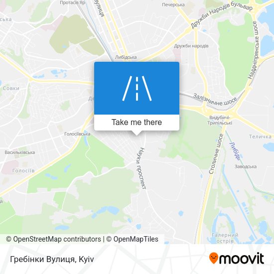 Карта Гребінки Вулиця
