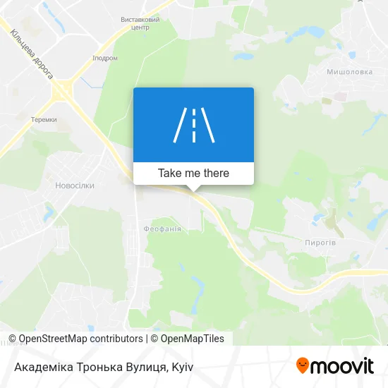 Карта Академіка Тронька Вулиця
