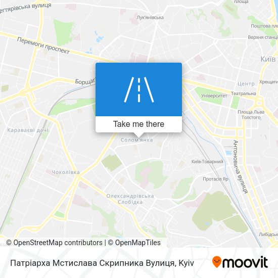 Карта Патріарха Мстислава Скрипника Вулиця