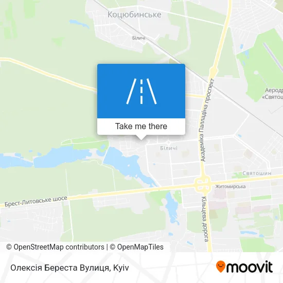 Карта Олексія Береста Вулиця