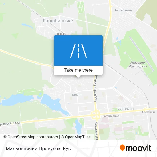 Карта Мальовничий Провулок